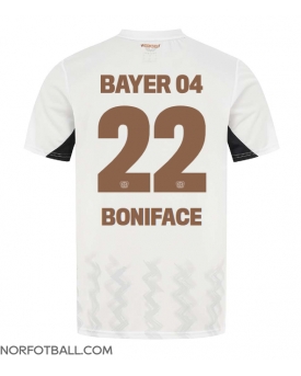 Billige Fotballdrakt Bayer Leverkusen Victor Boniface #22 Replika Bortedrakt 2024-25 Kortermet